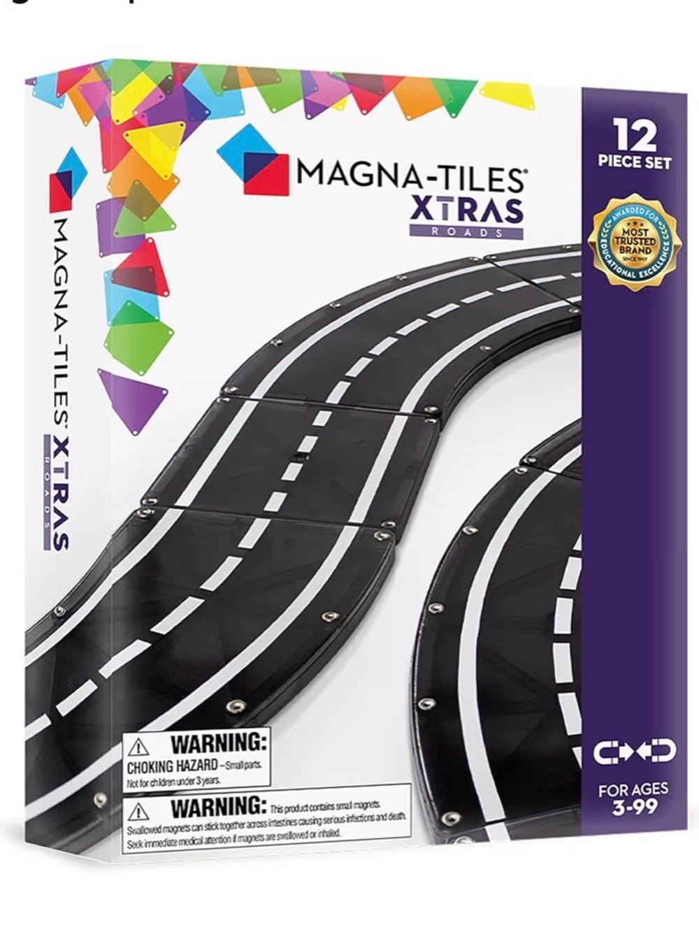 Magnatiles Black Road Tile Set - 12 Piece
